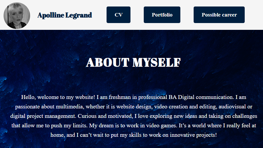 Site web CV en HTML/CSS